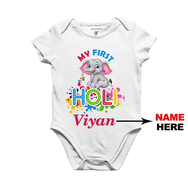 My First Holi Baby Onesie-Name Customized in White Color available @ gfashion.jpg