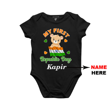 My First Republic Day Baby Onesie-Name Customized in Black Color available @ gfashion.jpg