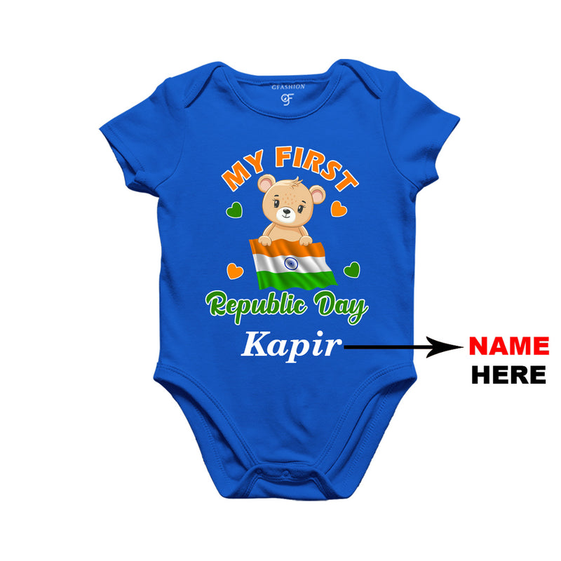 My First Republic Day Baby Onesie-Name Customized in Blue Color available @ gfashion.jpg
