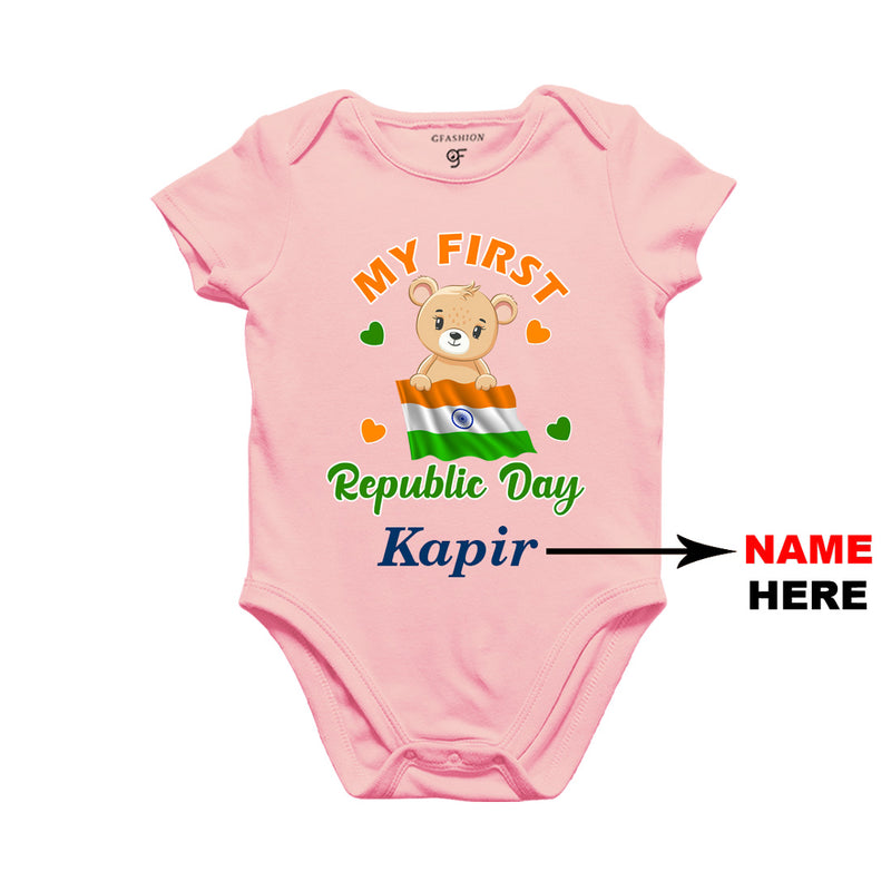 My First Republic Day Baby Onesie-Name Customized in Pink Color available @ gfashion.jpg