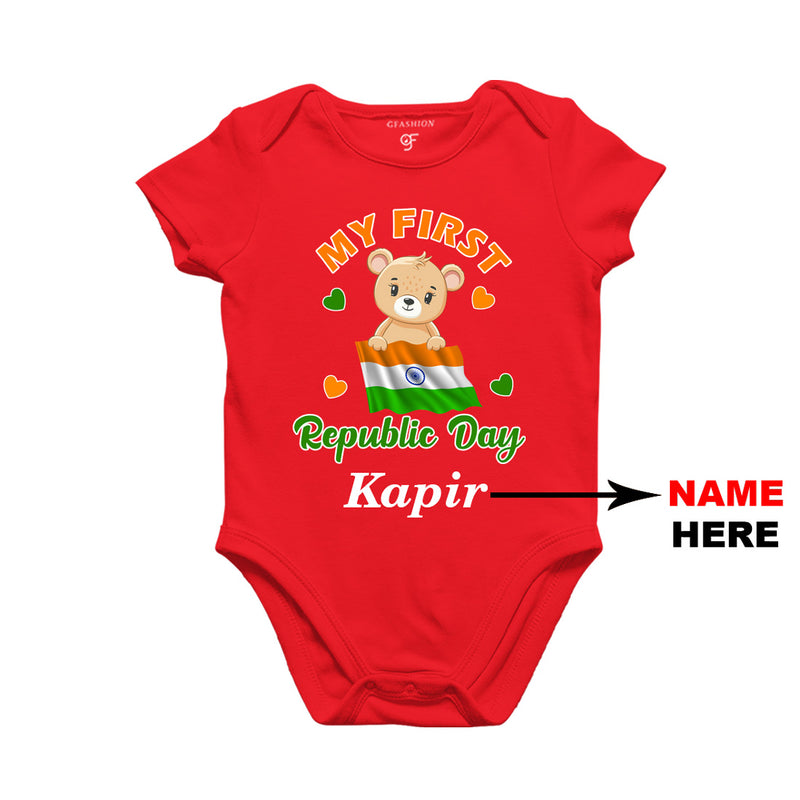 My First Republic Day Baby Onesie-Name Customized in Red Color available @ gfashion.jpg