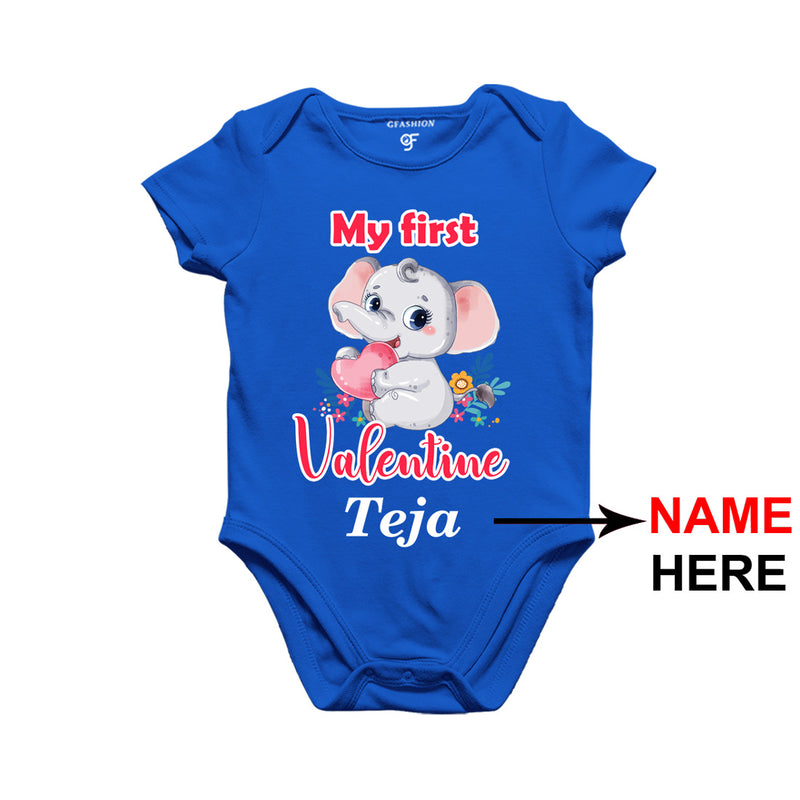 My First Valentine Baby Onesie-Name Customized in Blue Color available @ gfashion.jpg