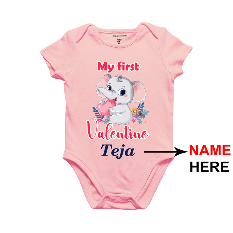 My First Valentine Baby Onesie-Name Customized in Pink Color available @ gfashion.jpg