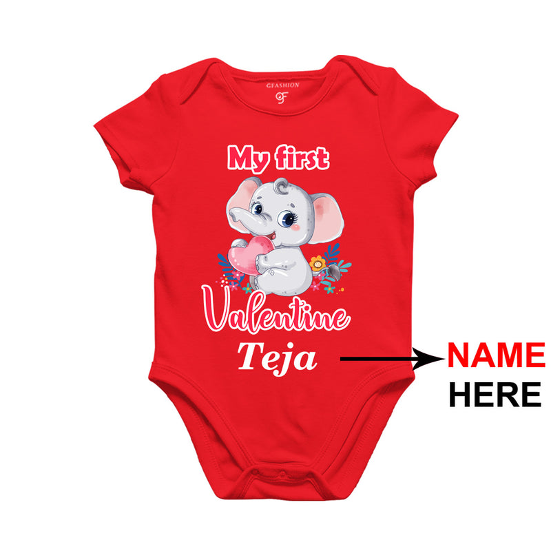 My First Valentine Baby Onesie-Name Customized in Red Color available @ gfashion.jpg