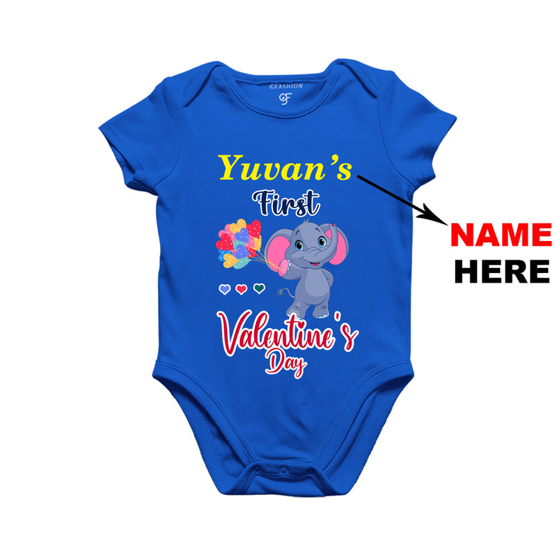 My First Valentine's Day Baby Rompers-name Customized in Blue Color available @ gfashion.jpg
