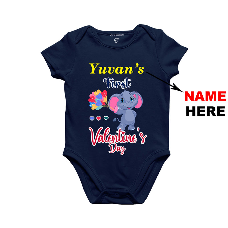 My First Valentine's Day Baby Rompers-name Customized in Navy Color available @ gfashion.jpg