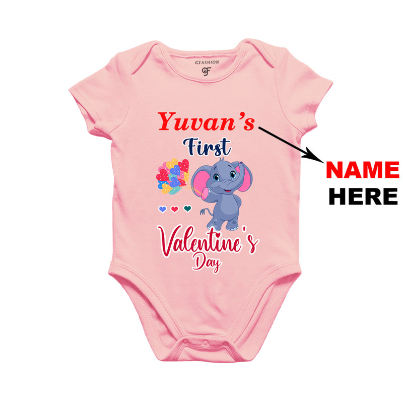 My First Valentine's Day Baby Rompers-name Customized in Pink Color available @ gfashion.jpg