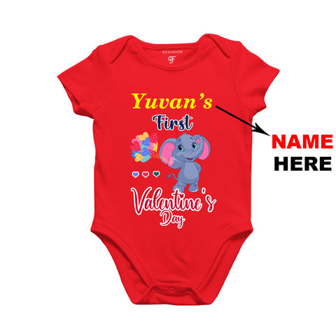 My First Valentine's Day Baby Rompers-name Customized in Red Color available @ gfashion.jpg