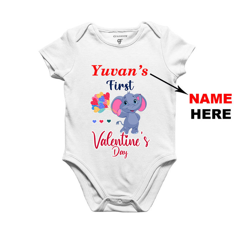 My First Valentine's Day Baby Rompers-name Customized in White Color available @ gfashion.jpg