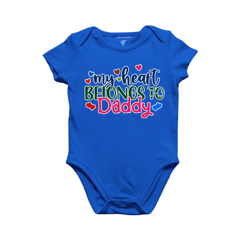 My Heart Belongs to Daddy Baby Rompers in Blue Color available @ gfashion.jpg
