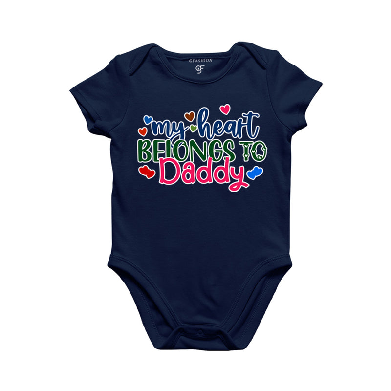 My Heart Belongs to Daddy Baby Rompers in Navy Color available @ gfashion.jpg