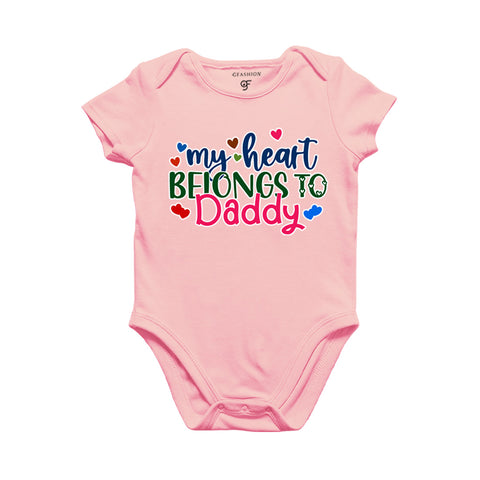 My Heart Belongs to Daddy Baby Rompers in Pink Color available @ gfashion.jpg