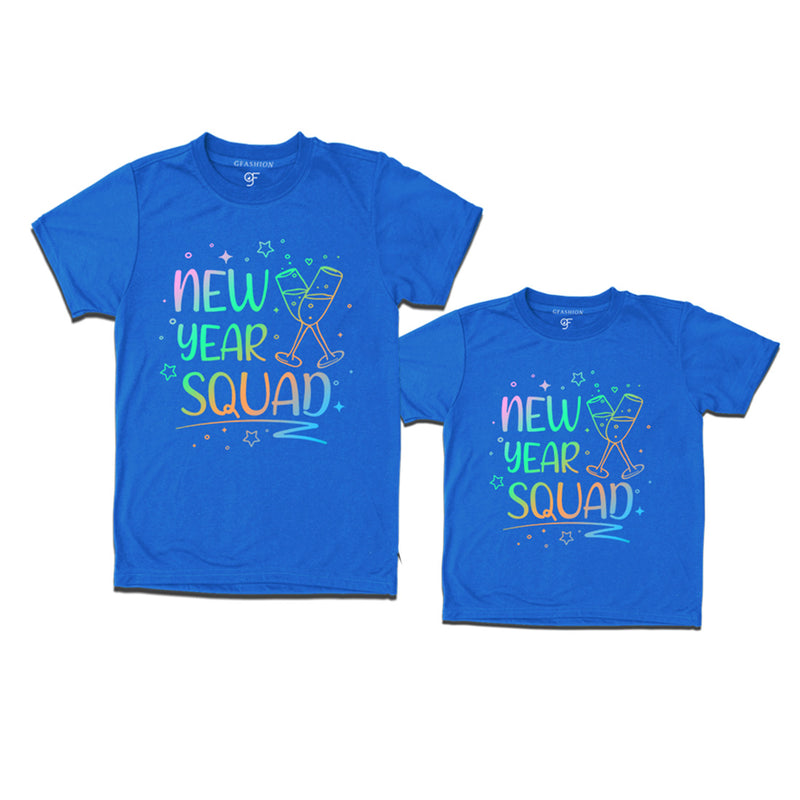 New Year Squad Printed Combo T-shirts in Blue Color avilable @ gfashion.jpg