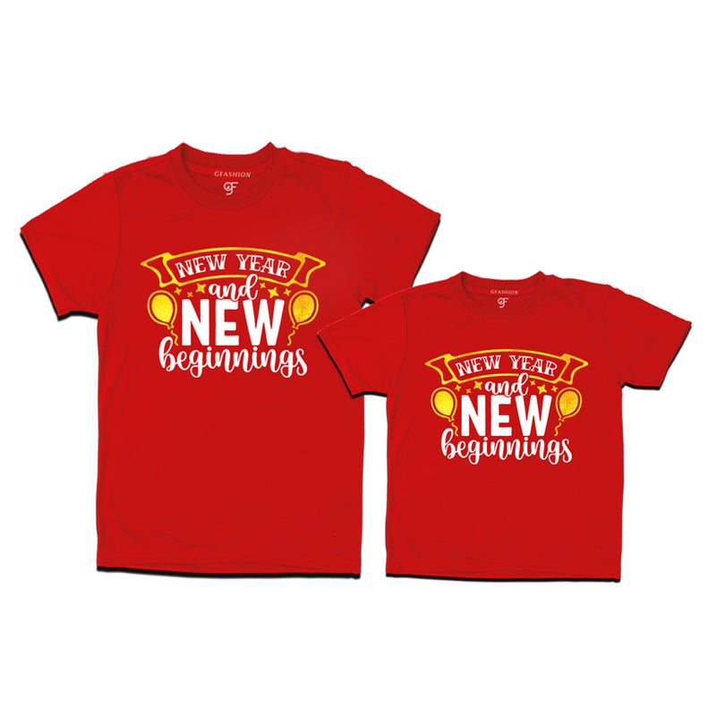 New Year and New Beginnings Combo T-shirts in Red Color avilable @ gfashion.jpg
