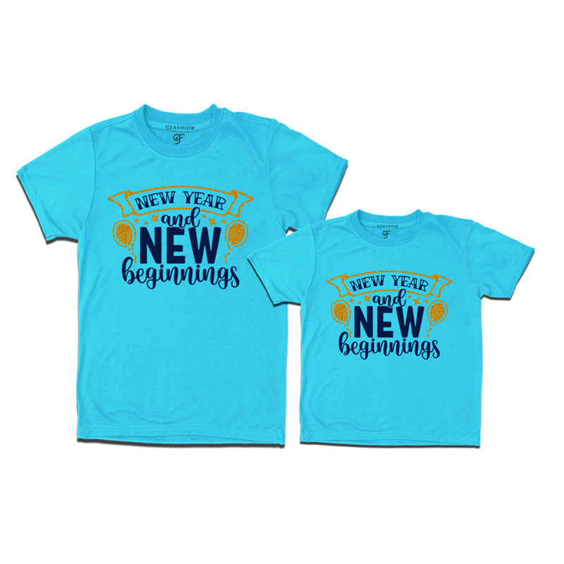 New Year and New Beginnings Combo T-shirts in Sky Blue Color avilable @ gfashion.jpg