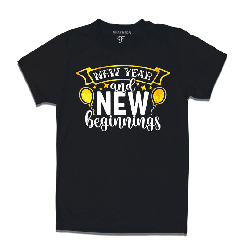 New Year and New Beginnings  T-shirt for Men-Women-Boy-Girl in Black Color avilable @ gfashion.jpg