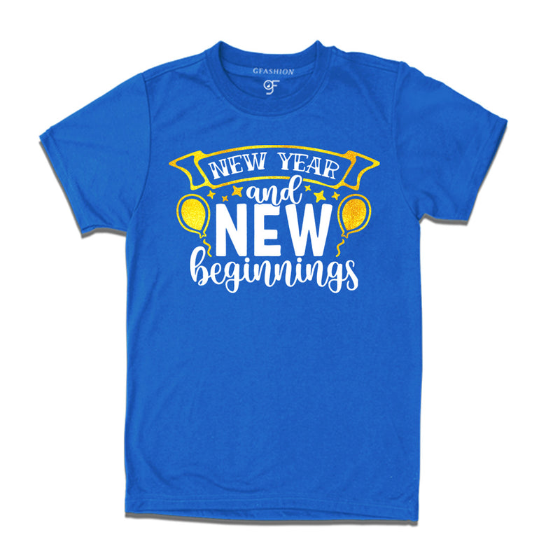 New Year and New Beginnings  T-shirt for Men-Women-Boy-Girl in Blue Color avilable @ gfashion.jpg