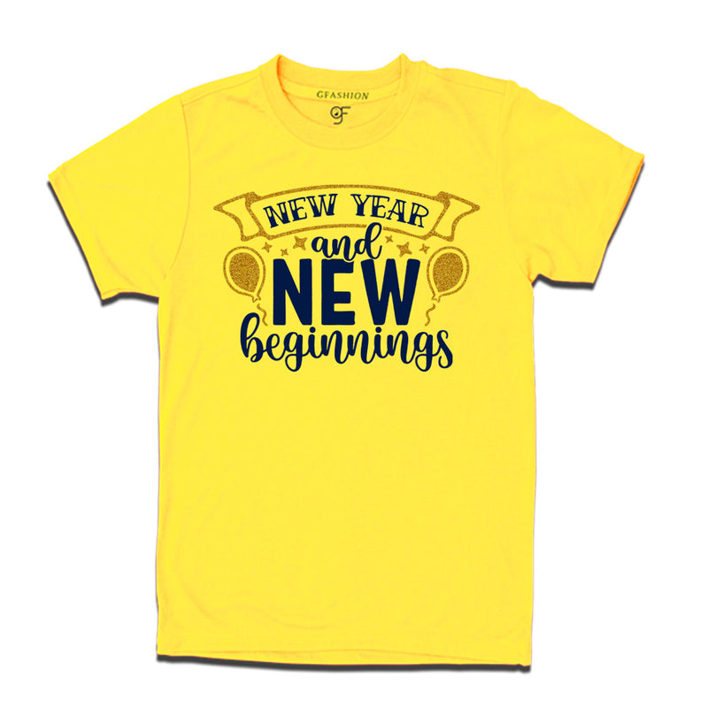 New Year and New Beginnings  T-shirt for Men-Women-Boy-Girl in Yellow Color avilable @ gfashion.jpg