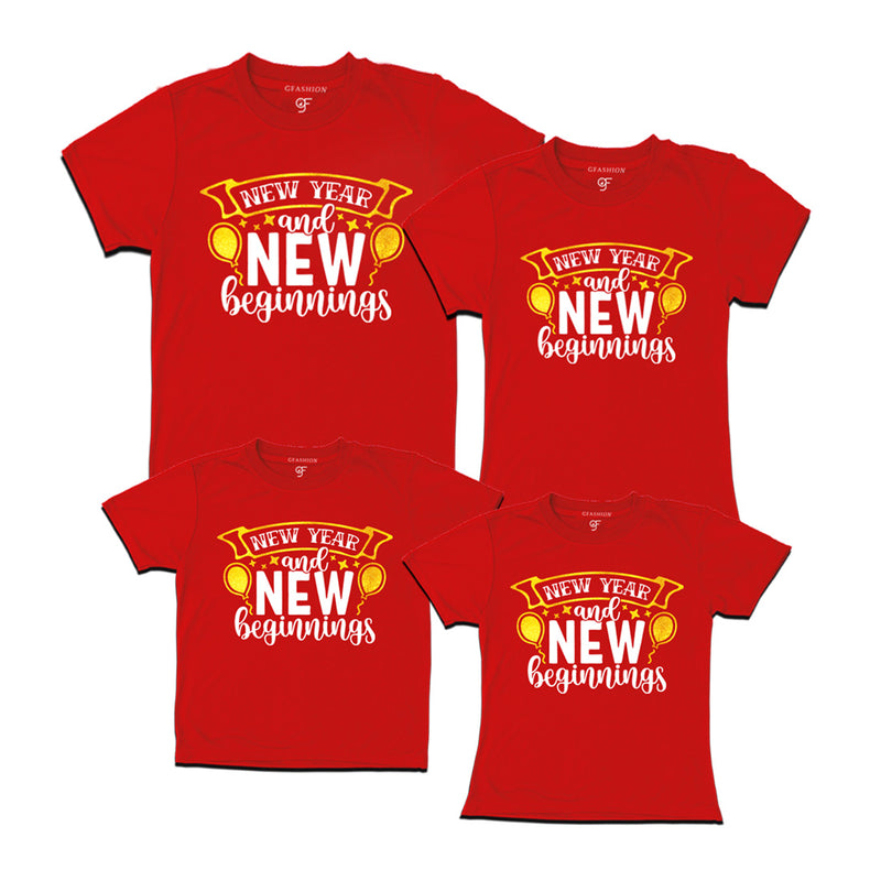 New Year and New Beginnings T-shirts for Family-Friends-Group in Red Color avilable @ gfashion.jpg