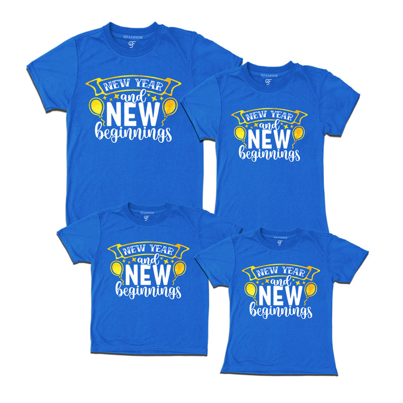 New Year and New Beginnings T-shirts for Family in Blue Color avilable @ gfashion.jpg