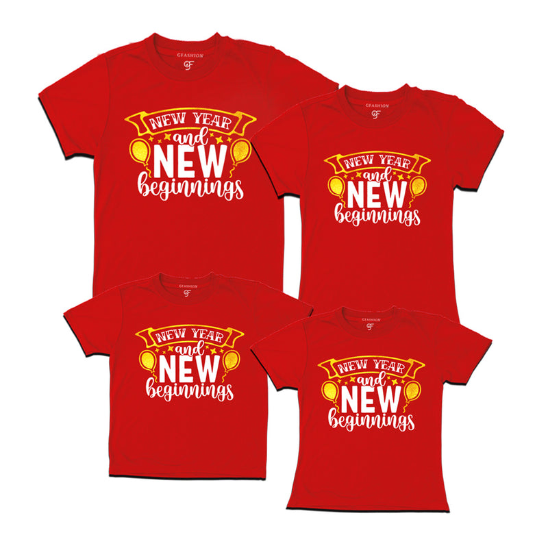 New Year and New Beginnings T-shirts for Family in Red Color avilable @ gfashion.jpg
