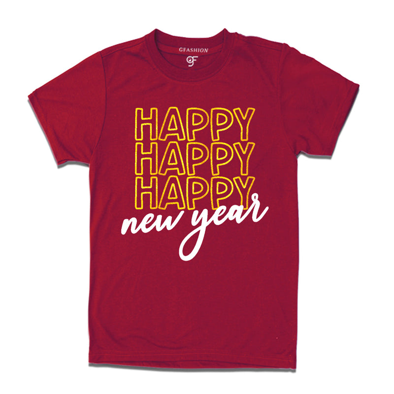 New year T-shirt for Men-Women-Boy-Girl in Maroon Color avilable @ gfashion.jpg