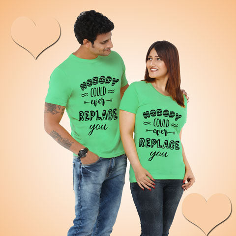 buy nobody could ever replace you couple t shirt for pre wedding shoot