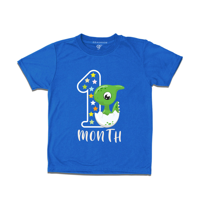 One Month Baby T-shirt in Blue Color avilable @ gfashion.jpg