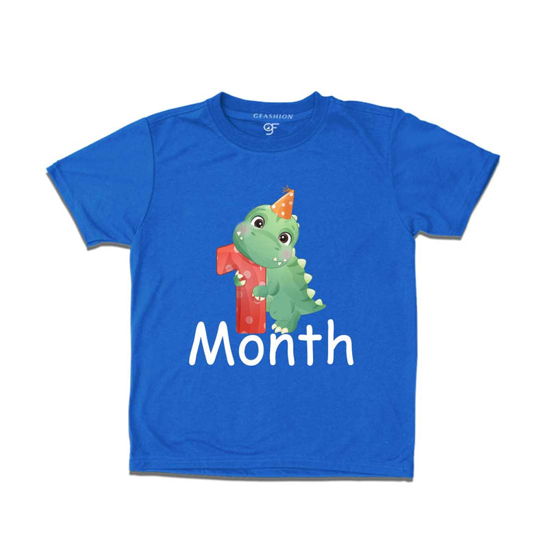 One Month Baby T-shirt in Blue Color avilable @ gfashion.jpg