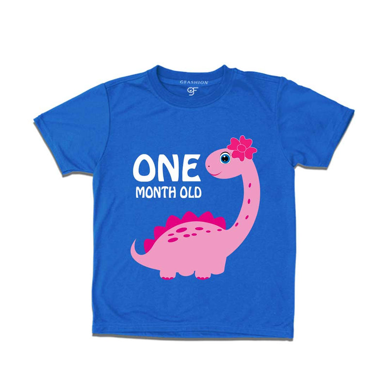 One Month Old Baby T-shirt in Blue Color avilable @ gfashion.jpg