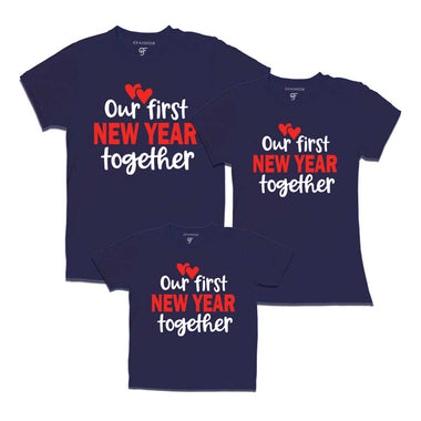 Our First New Year Together Family T-shirts in Navy Color avilable @ gfashion.jpg