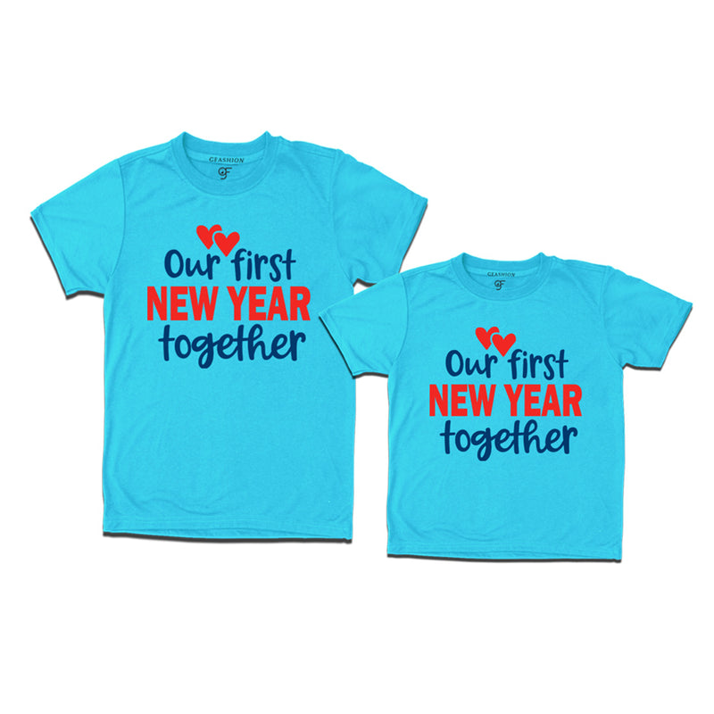 Our First New Year Together T-shirt in Sky Blue Color avilable @ gfashion.jpg