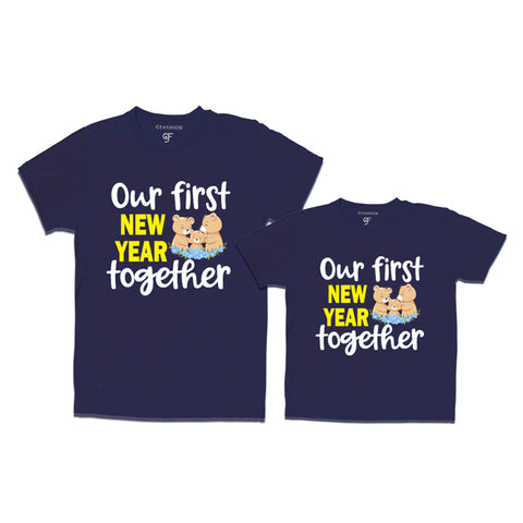 Our First New Year together T-shirts Combo in Navy Color avilable @ gfashion.jpg