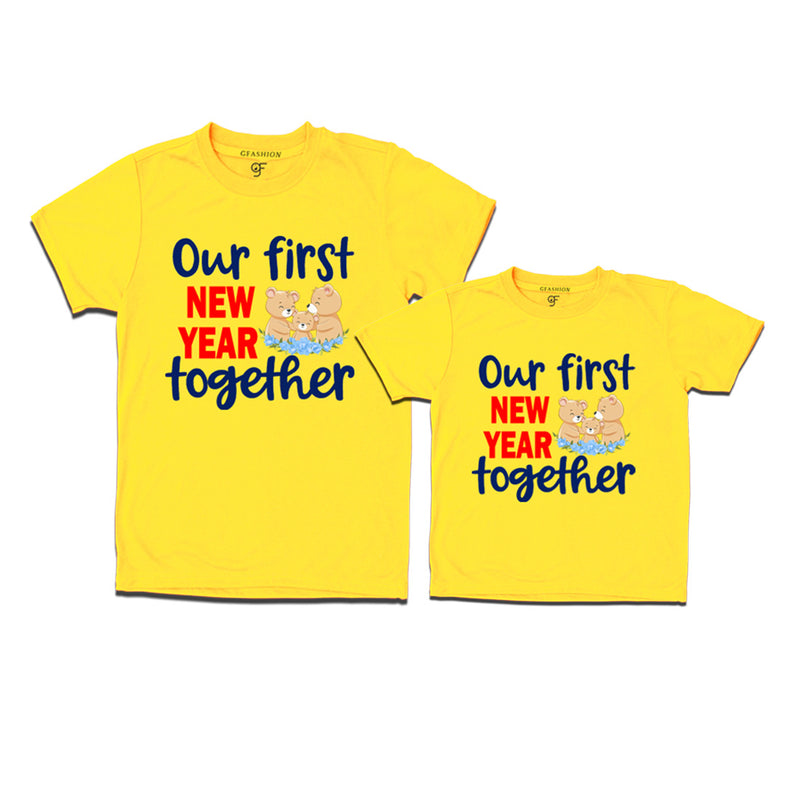 Our First New Year together T-shirts Combo in Yellow Color avilable @ gfashion.jpg