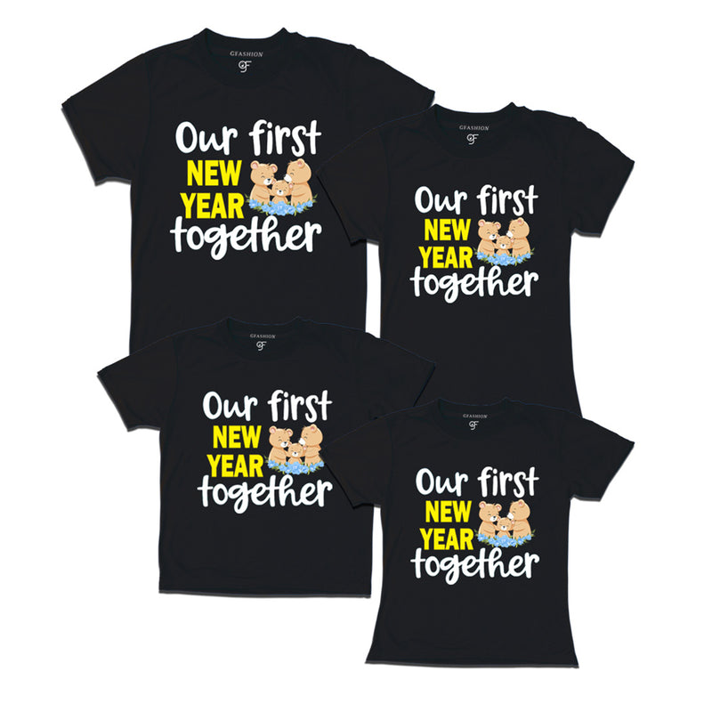 Our First New Year together T-shirts for Family in Black Color avilable @ gfashion.jpg