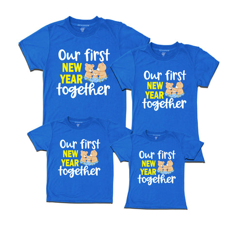 Our First New Year together T-shirts for Family in Blue Color avilable @ gfashion.jpg