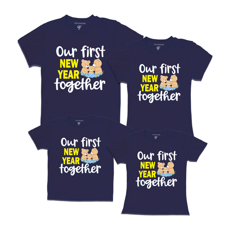 Our First New Year together T-shirts for Family in Navy Color avilable @ gfashion.jpg