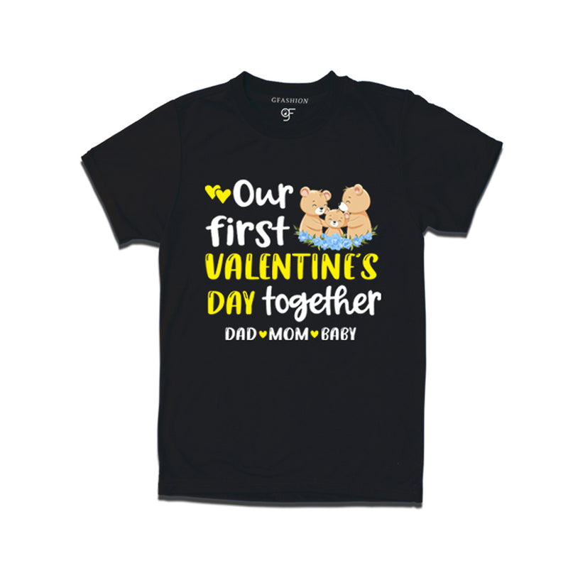 Our First Valentine's Day Together T-shirts in Black Color available @ gfashion.jpg