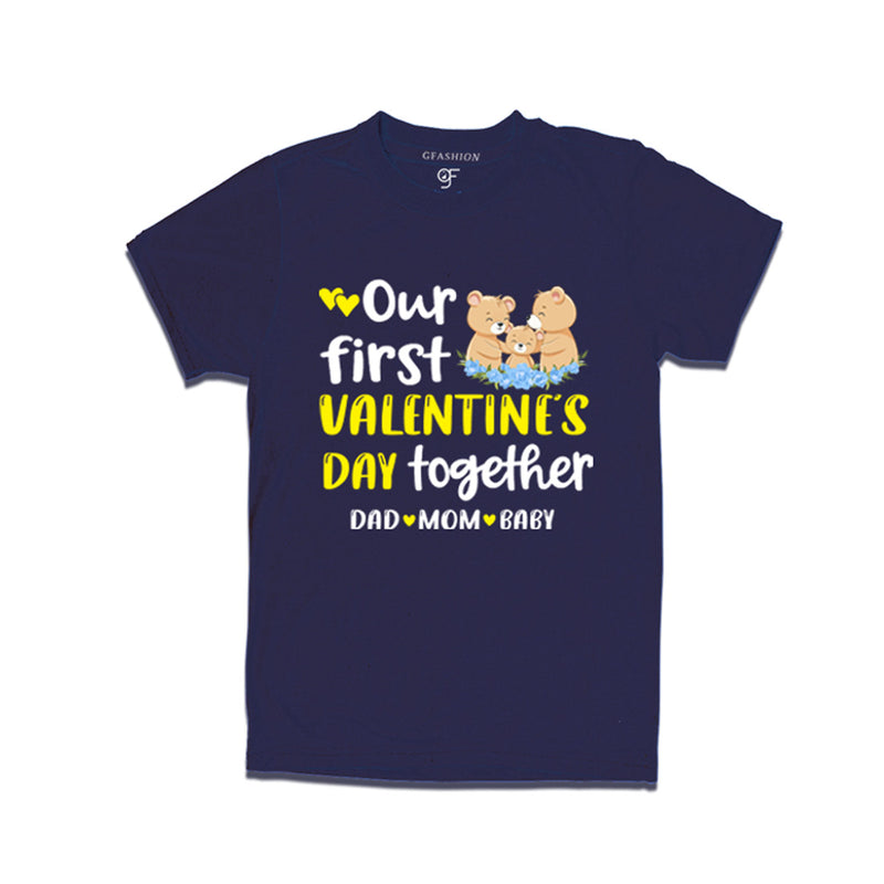 Our First Valentine's Day Together T-shirts in Navy Color available @ gfashion.jpg