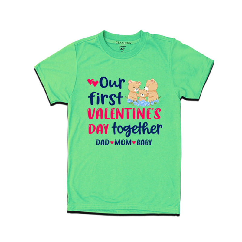 Our First Valentine's Day Together T-shirts in Pista Green Color available @ gfashion.jpg