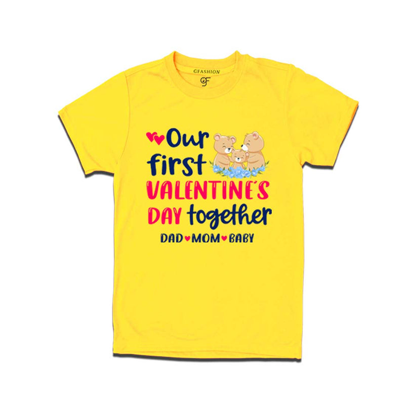 Our First Valentine's Day Together T-shirts in Yellow Color available @ gfashion.jpg