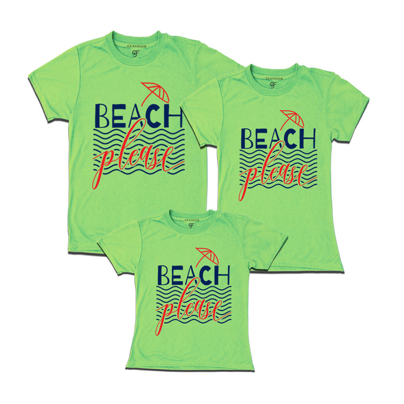 beach please tees for dad mom daughter