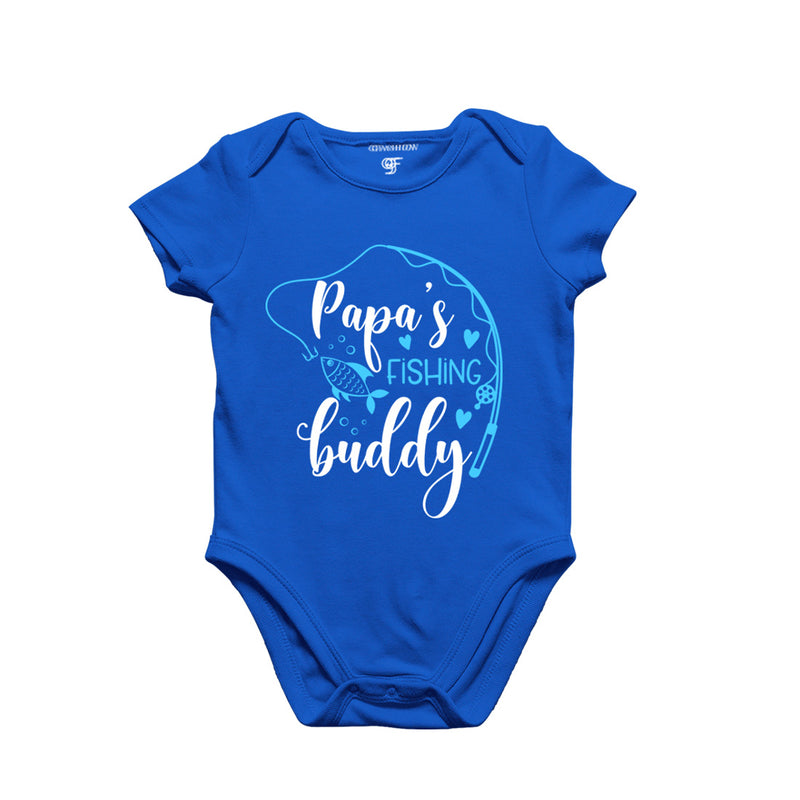 Papa's Fishing Buddy-Baby Bodysuit or Rompers or Onesie in Blue Color available @ gfashion.jpg