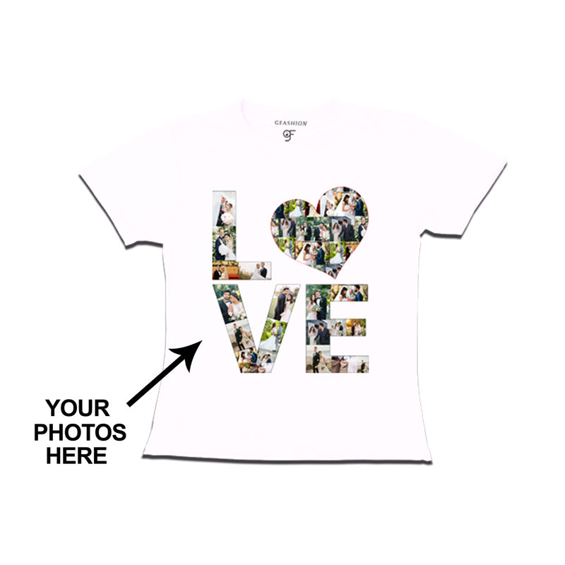 Photo Design with Love Customized Girl T-shirt in White Color available @ gfashion.jpg