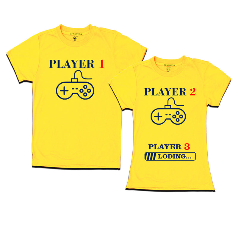 Players Couples T-shirts in Yellow Color available @ gfashion.jpg