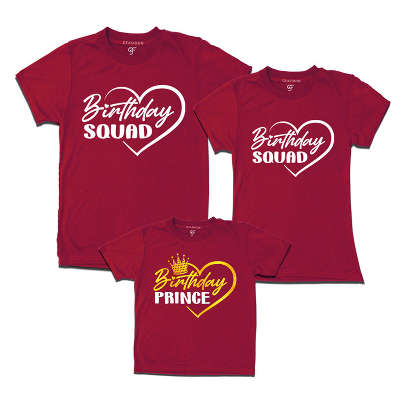 Birthday Prince Matching Family T-shirts in Maroon Color available @ gfashion.jpg