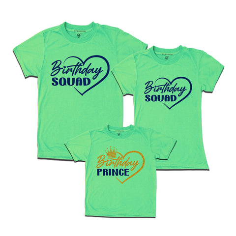Birthday Prince Matching Family T-shirts in Pista Green Color available @ gfashion.jpg