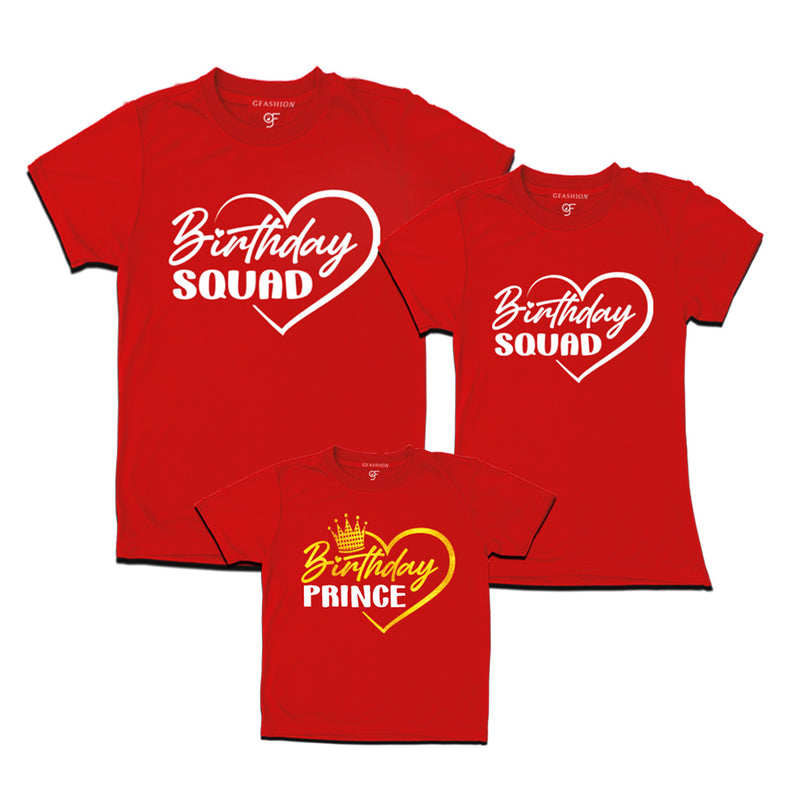 Birthday Prince Matching Family T-shirts in Red Color available @ gfashion.jpg