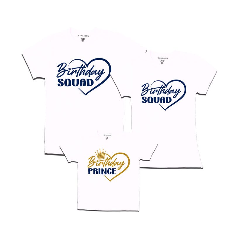 Birthday Prince Matching Family T-shirts in White Color available @ gfashion.jpg
