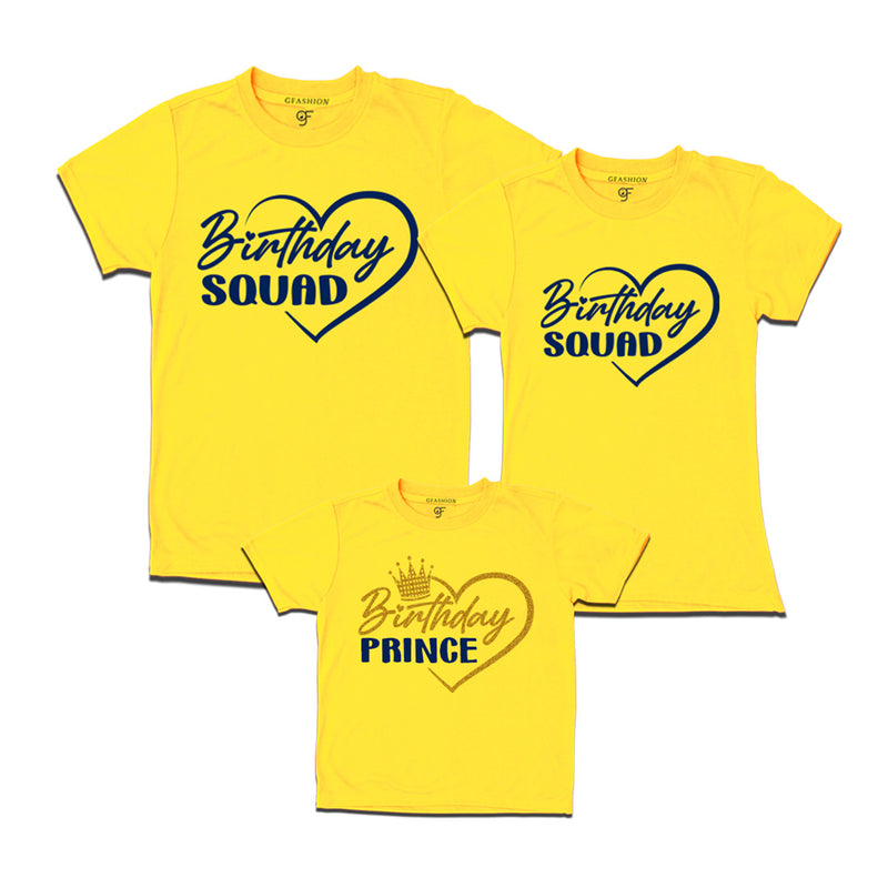 Birthday Prince Matching Family T-shirts in Yellow Color available @ gfashion.jpg